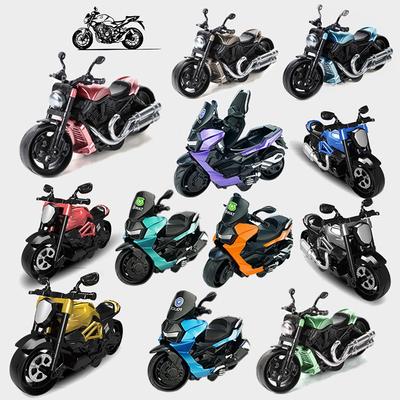 Children Inertia Motorcycle Toys Boys Pedal Vintage Pull-Back Mini Motorcycle Model Friction Powered Simulation Car Toys for Kid