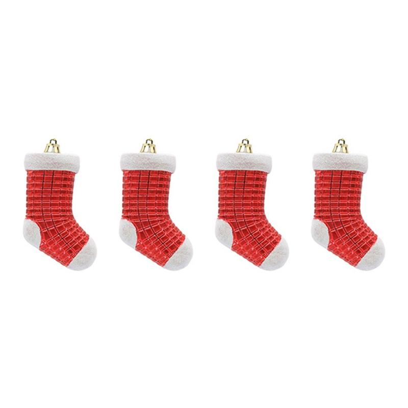 Christmas Stockings Hanging Decorations for Christmas Tree Fireplace Home Festival Decoration Christmas Tree Ornaments красный