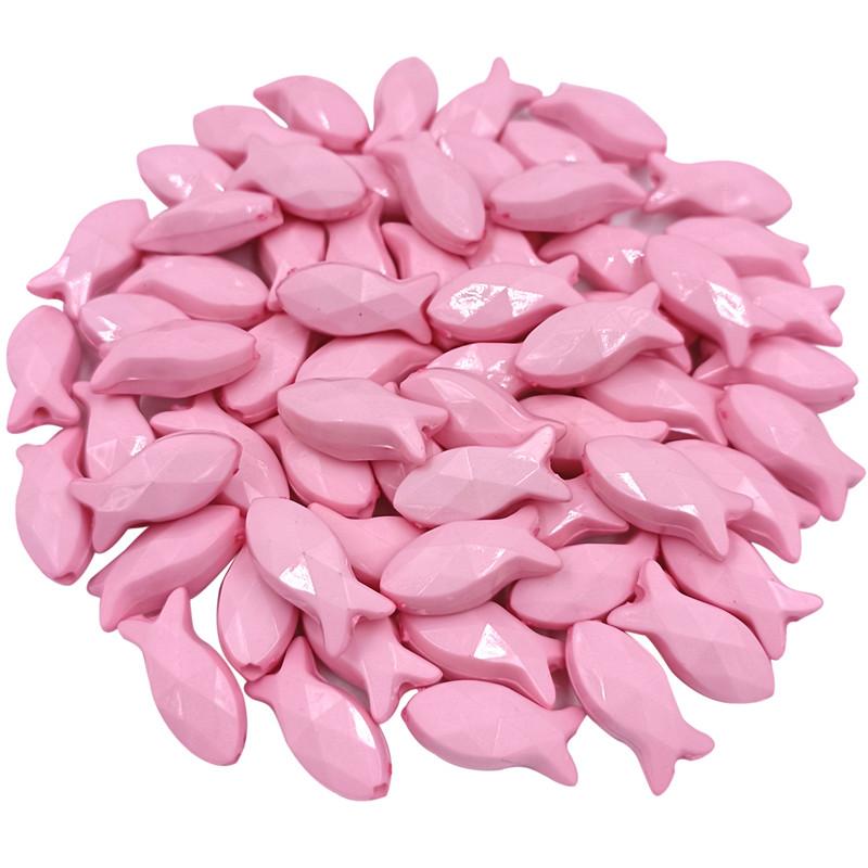 Yaratıcı Şeker Rengi Popüler Aksesuar Yapımı Düz Renk Parlak Gevşek Boncuklar 20 adet 8*18mm Lot Kendin Yap Bileklik Kolye İçin Yeni Akrilik Balık Şekli