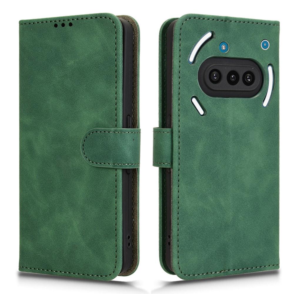 For ingenting telefon (3a) Lær Etui Hudfølelse Anti-fall Lommebok Flip Telefondeksel