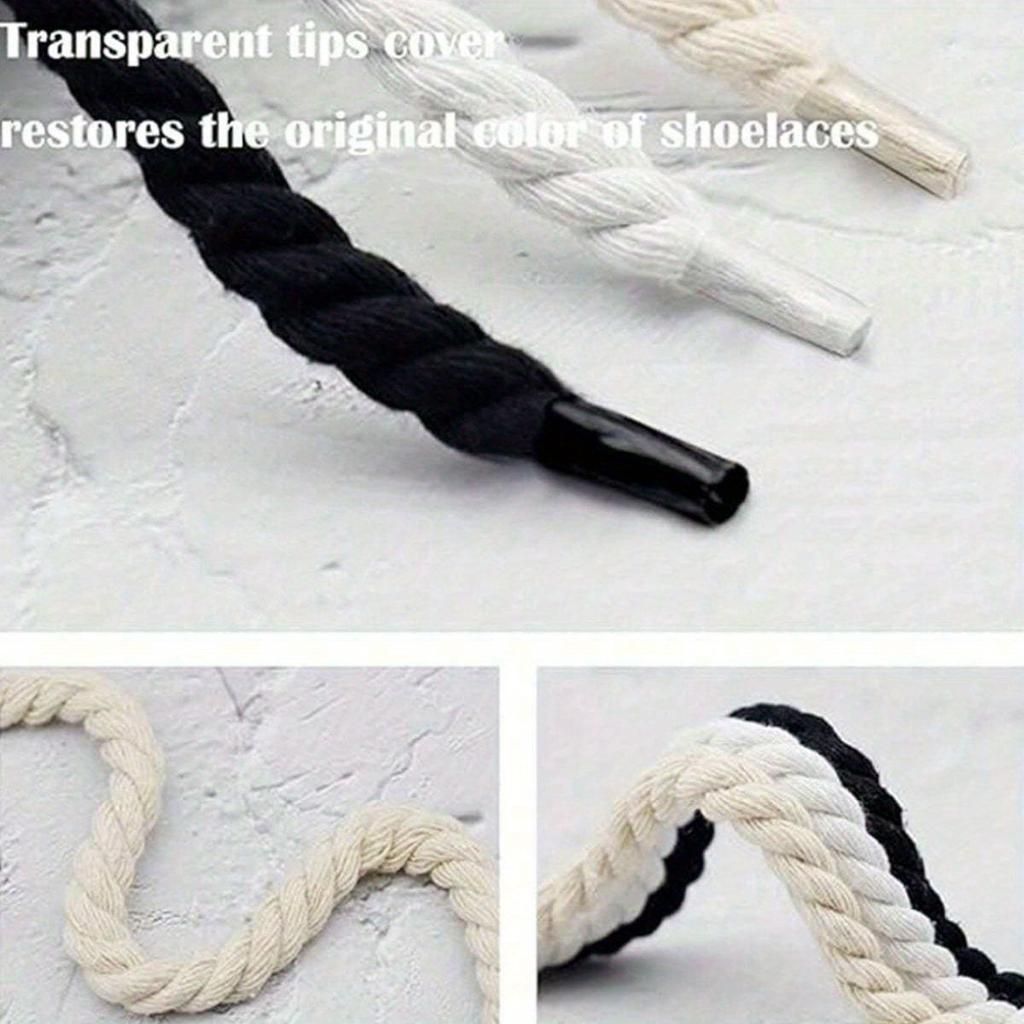 1pair Round Rope Shoelaces For Canvas Shoes, Skate Shoes, Sneakers Decoration