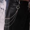 Long Metal Waist Chain Gothicism Waist Belt Punk Hook Trousers Pant Waist Link for Fashion Enthusiasts