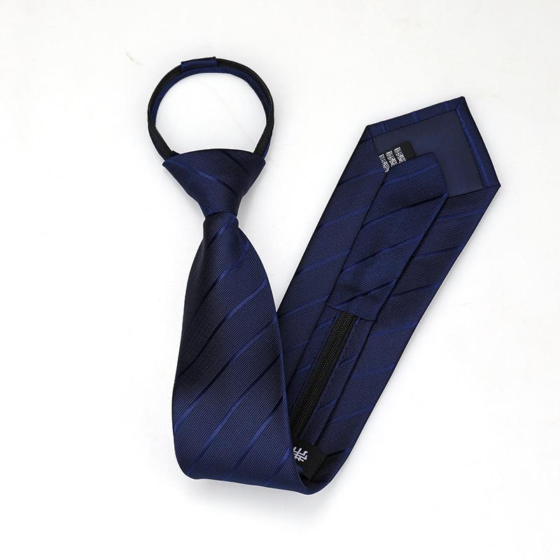 Black Zipper-Free Lazy Blue Men And Women Business Dress Interview To Work Groom Wedding Korean Version Narrow Tie