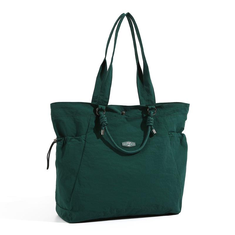 

New Bag with High-end Feel, Large Capacity, Simple Commuting, Solid Color, Fashionable and Casual Tote Bag зелёный