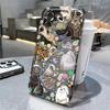 Graffiti Cartoon Dog Cat Phone Case For iPhone 15 Pro Max 14 12 13 11 16 16e Case X XR XS 7 8 Plus SE 3 Transparent Soft Cover