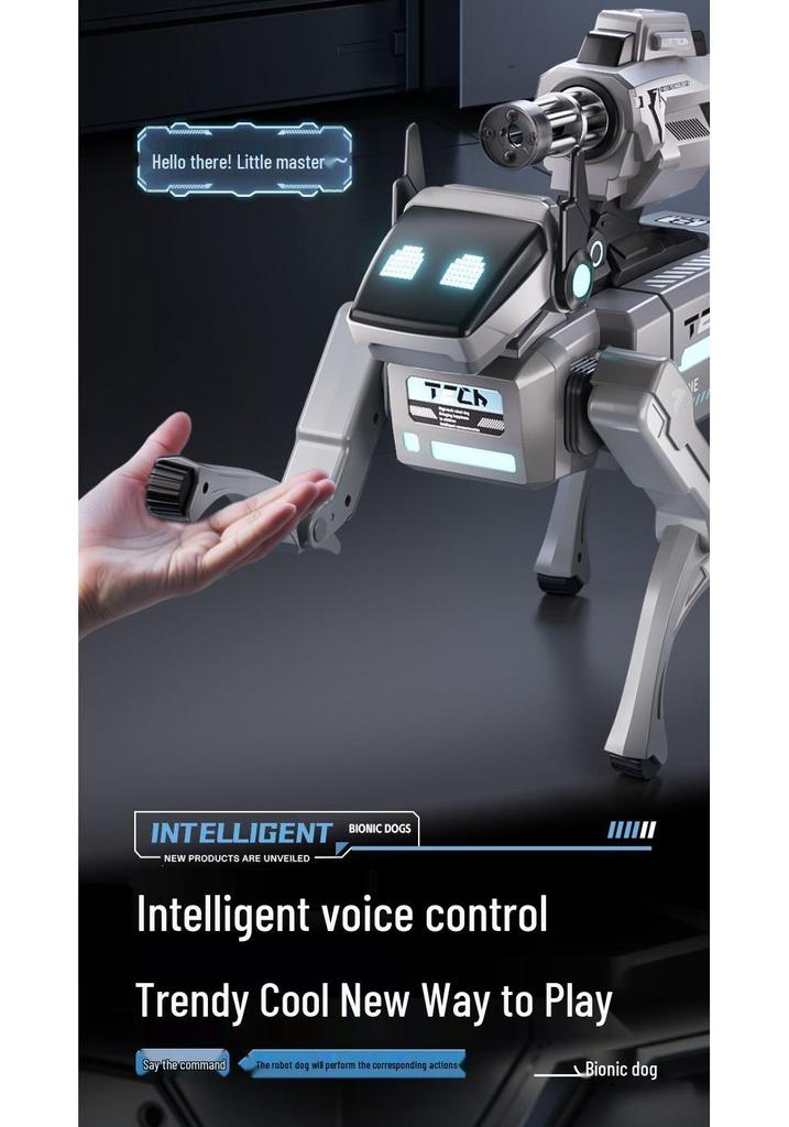 Smart AI Robot Dog Toy - Programmable Mechanical Pet with Remote Control for Children's Day Gift.