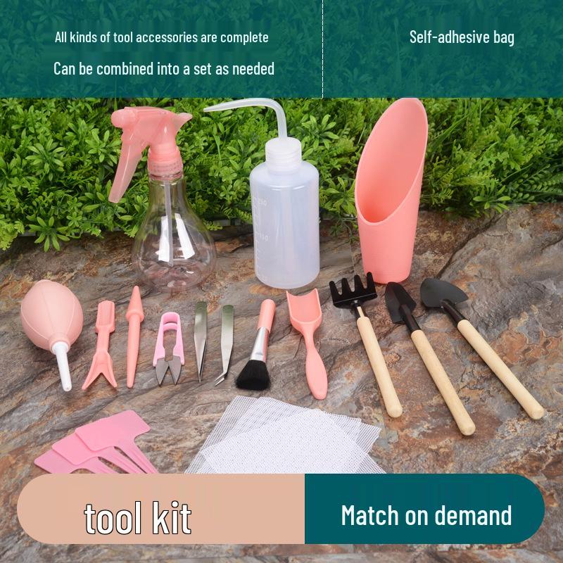 Succulent Planting Tool Set: Gardening Supplies & Bonsai Tools with Watering Can