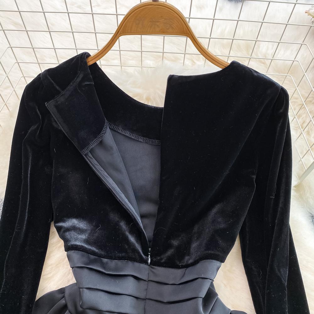 Sweet Casual Two Piece Set Women Ruffles Patchwork Shirts Solid Color High Waist Skirts Suits Autumn Winter Fashion Party Sets