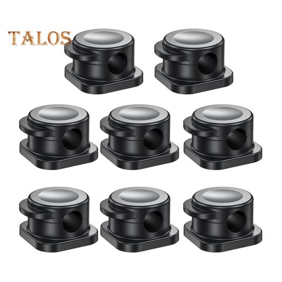 

8 шт. зажимы для органайзера кабелей, зажимы для держателя кабеля на столе, пружинные зажимы для управления кабелями, прикроватная тумбочка, слот для шнура зарядки телефона, самоклеящийся органайзер для проводов чёрный