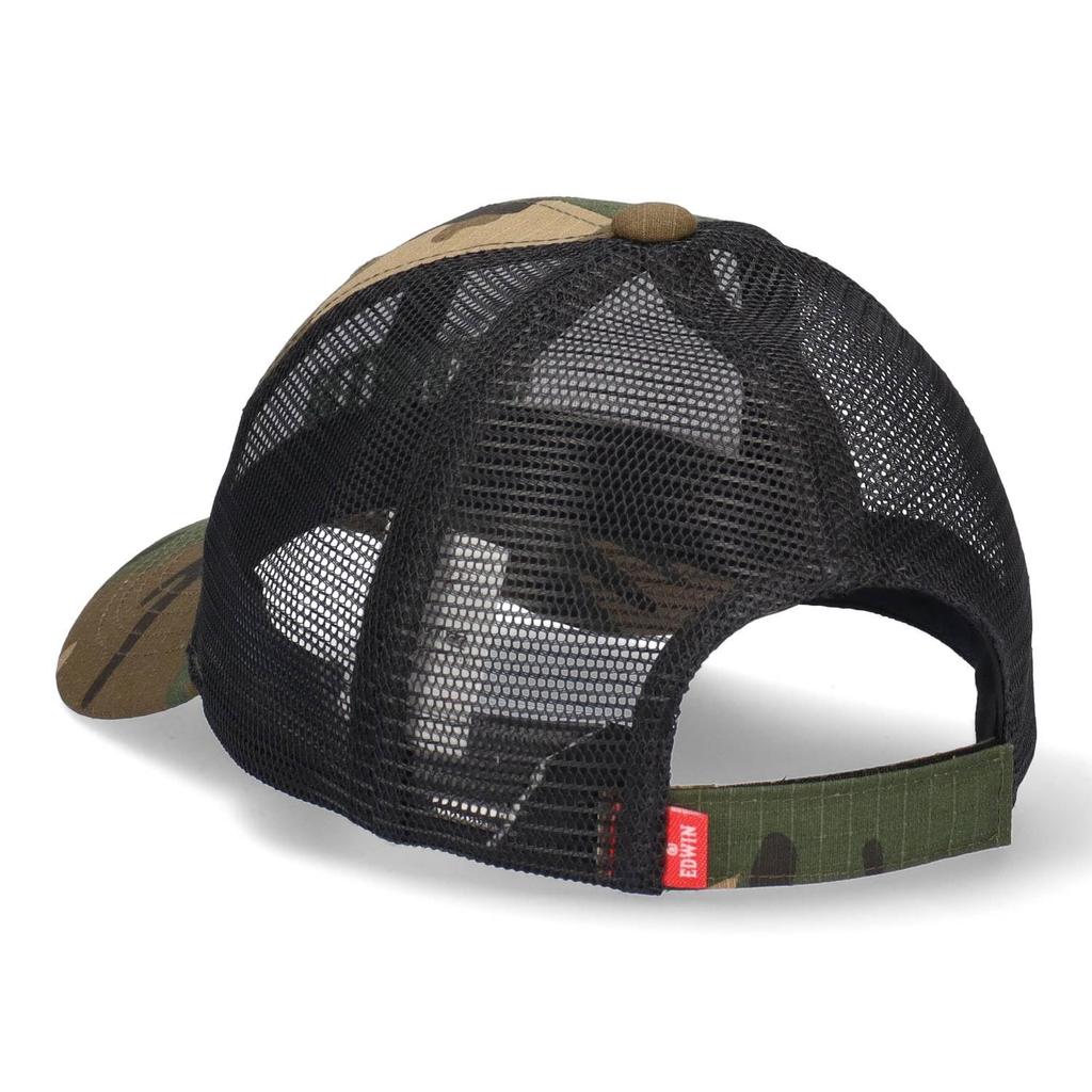 EDWIN Camouflage Mesh Cap, Men's Adjustable Baseball Hat, Camo Print, Casual Streetwear, Japanese Brand