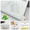 Enhanced Marble-Style Self-Adhesive Kitchen Sticker: Oil-Proof, Waterproof, High-Temperature Resistant Counter and Wall Covering.