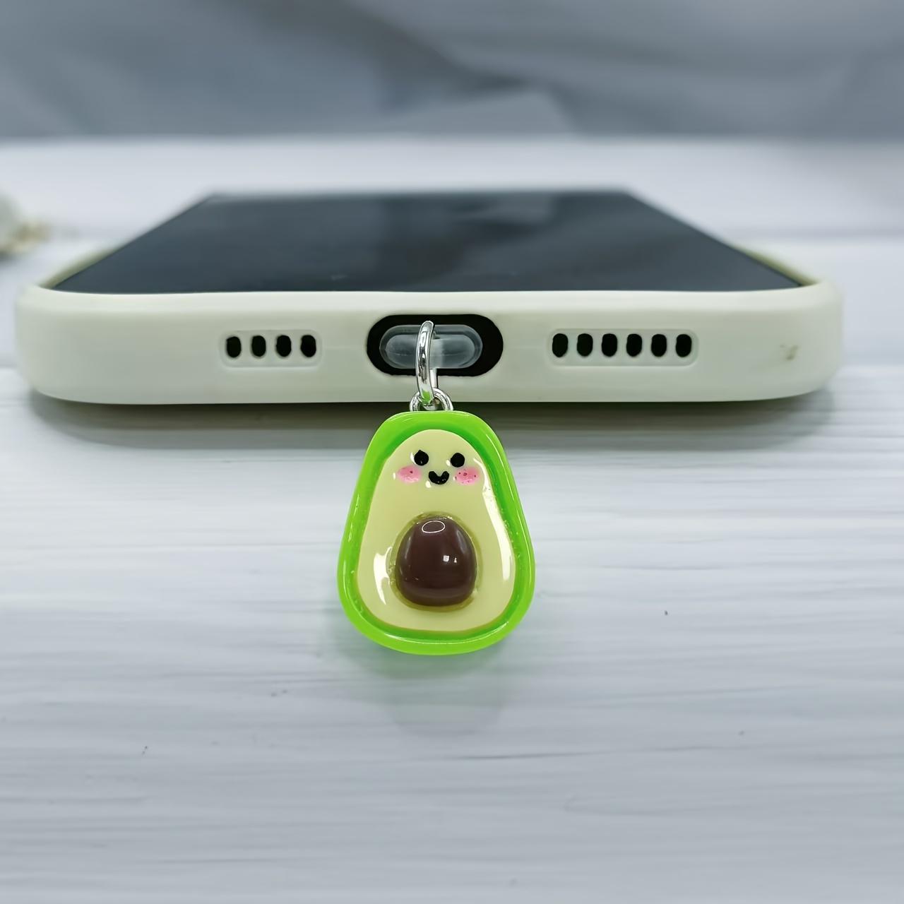 

1 шт. Имитация фрукта половинка авокадо украшение для мобильного телефона заглушка от пыли для мобильного телефона подходит для интерфейса iPhone/Type-C for iPhone 5-14