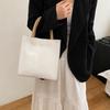 Simple handbag popular casual solid color tote bag summer new trend fashion large capacity handbag