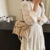 Leisure Bowknot Bow Nyl Tote Bag Korean Style Large Capacity Underarm Bag Canvas Handbag Armpit Bag Girls