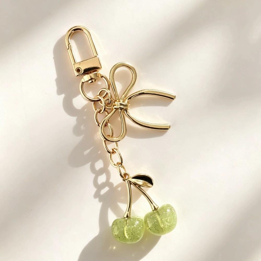 Red Cherry Cherry Keyring Pearl Bow Cherry Bag Pendant Cherry Keychain Backpack Accessory