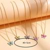 5 Pcs Fashion Boho Colorful Butterfly Necklaces Set for Women Korea Style Pendant Necklace Cute Jewelry Gift Wholesale 2024 New