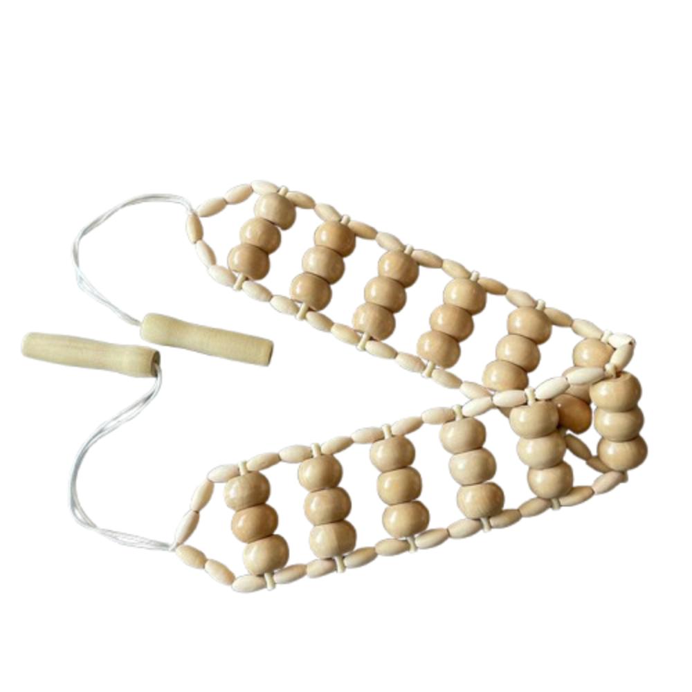 Wooden Massage Roller Rope Eliminate Local Fat Lymphatic Drainage Massager  Neck