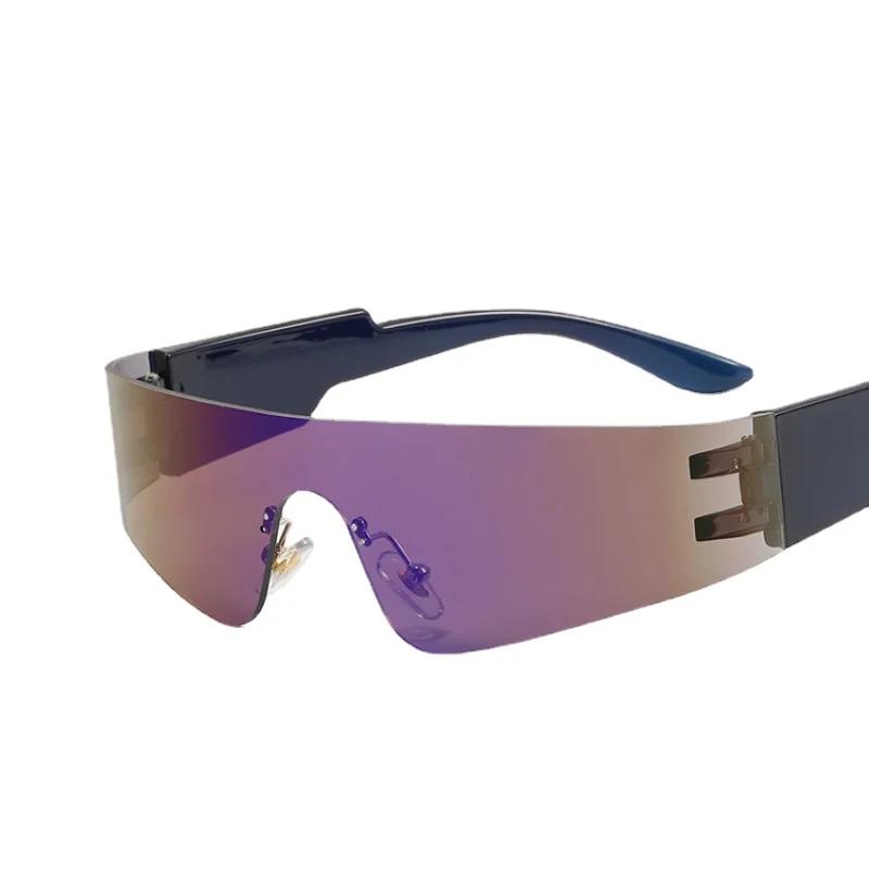 

2023 New Rimless Sunglasses Women Stylish Punk Glasses Y2k Sun Glasses Brand Designer Sport Eyewear UV400 Oculos De Sol As shown in figure
