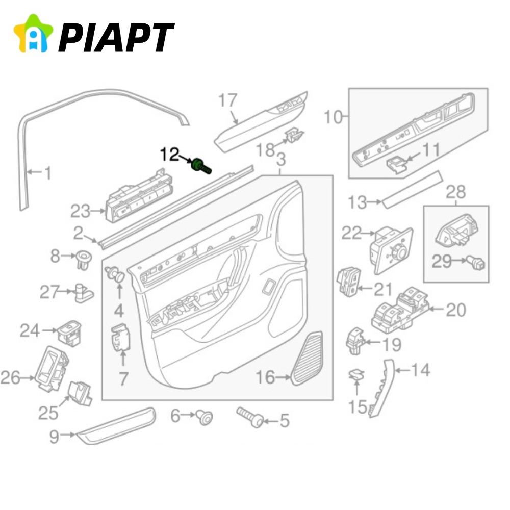 40PCS OE#N10415903 Handle Inside Screw Oval Hexagon Socket Head Bolt for VW BMW N10415903