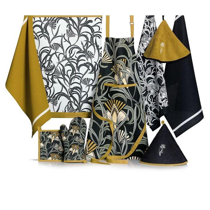 Torchons - Lot de 2 - 50 x 70 cm - 100% coton absorbant - Cuisine chic marron