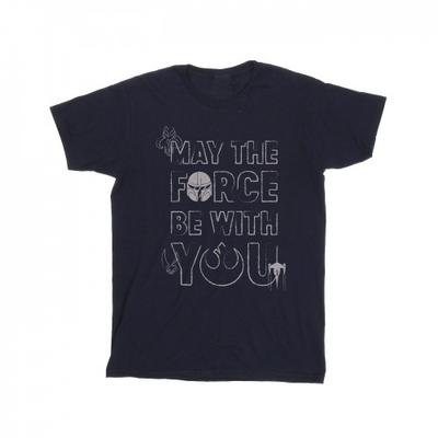 Herre The Mandalorian May The Force Mando T-skjorte