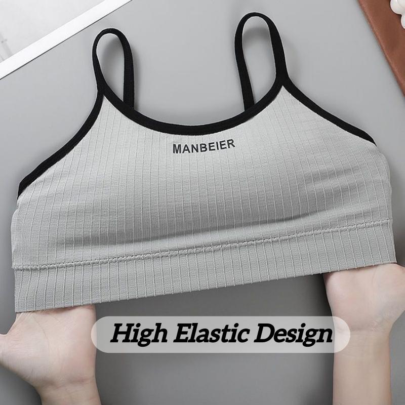 Girls Bras String Simple Underwear Bras with Pad Women Bra High Elastic Backless Bras M / L