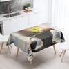 Abstract Art Food Illustration Tablecloth Oil-proof Tablecloth Waterproof Picnic Fabric Nordic Home Decoration