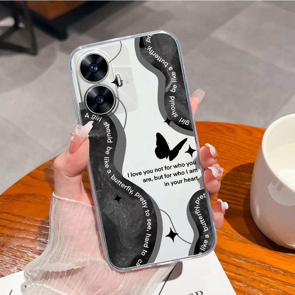 For OPPO Realme C55 C53 Phone Case Creative Soft TPU Silicone Clear Anti Drop Back Cover For Realme C 55 53 RealmeC55 Funda Capa