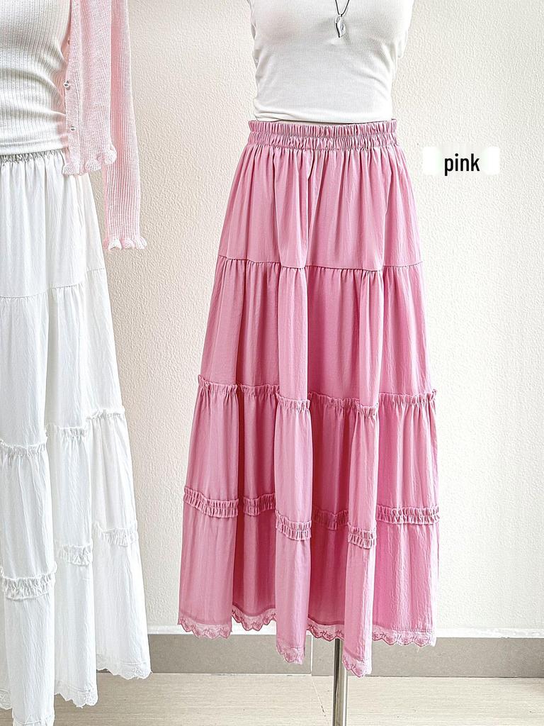 2026 Spring/Summer Ruffled Lace Patchwork Fairy A-Line Beach Dress