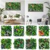 Green Simulation Plant Sheet 25*25cm DIY Plant Panel Fake Green Grass Mat  Wedding Backdrop