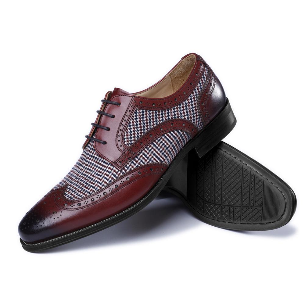 New Oxford Business Men Shoes Leather Soft Casual Shoes Breathable Men's Loafers Flats Shoes Retro Denim Leather Shoes