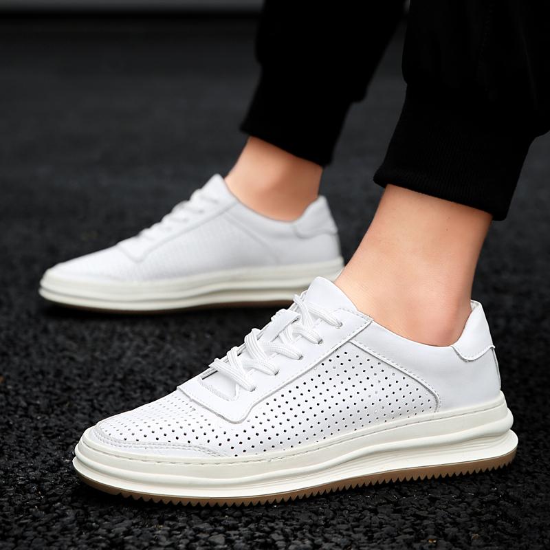 Fashion Summer Hot Selling Breathable Men's Oxford Shoes Cowhide Height Increasing British Shoes Fashionable Simple Men's Leisure Shoes