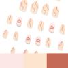 [Clearance] Frosted Wave Hollow Love Wearing Nail Medium Circle Simple Nail Piece Fake Nail Nail
