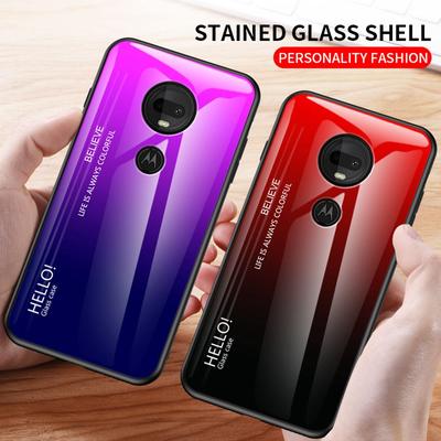 Custodia in Vetro Temperato Sfumata alla Moda Per Motorola Edge 30 Ultra 40 Neo 50 Pro 60 Fusion Moto G05 G15 G24 G85 G04 E14 G35 5G Cover Posteriore Colorata per Telefono