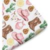 Pink Western Cowgirl Cowboy Fitted Baby Crib Sheet for Boy Girl 52"x28" Desert Cowboy Hat Boot Sun Cactus Soft Breathable Baby Crib Mattress Bed