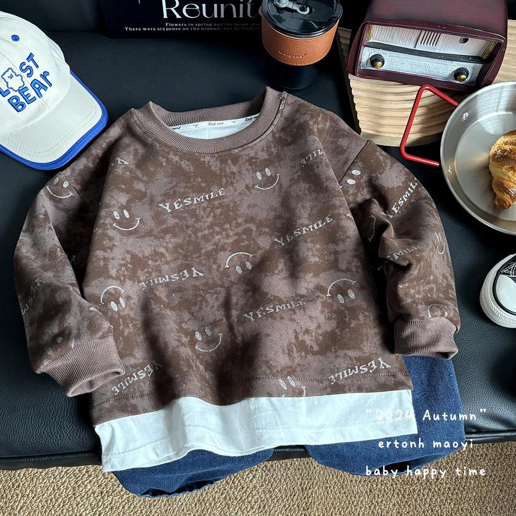 Trendy Autumn Long Sleeve Sweatshirt for Boys & Girls - Retro Street Style