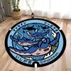  Cartoon Anime Pokémon Printed Round Carpet for Kid's Living Room Bedroom Decor Non Slip Floor Mat Bedroom Circle Rug