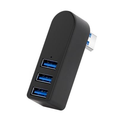 Aluminum Rotatable USB Hub Splitter with LED Lights USB Combo Mini USB and USB Data Direct Compatible with Surface and Other USB Hub for Remote and