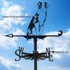 Weather Vane Ornament: Outdoor Wrought Iron Spray-Painted Roof Decoration Metal Craft