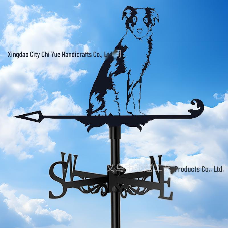 Weather Vane Ornament: Outdoor Wrought Iron Spray-Painted Roof Decoration Metal Craft