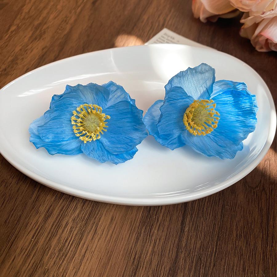 Spring and summer fabric flower earrings fashion super fairy design stud earrings high sense sweet small fresh earrings women