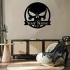 Custom Name Skull Metal Sign, Vintage Horror Wall Art, High-Temp Painted Skeleton Decor for Halloween & Gifts, No Power Needed