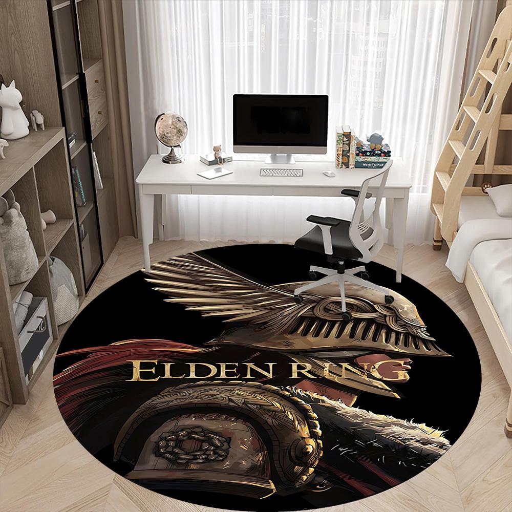 Elden Ring Office Round Area Rug, Indoor Mat Suitable For Office, Under Office Chairs Bedroom Living Room Home Decor, DT1212093