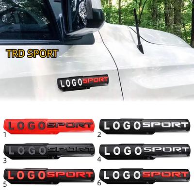 Car ABS Modified Exterior Accessories TRD Sport Trunk Emblem Sticker 1Pcs Auto Side Fender Front Decor Badge Decal For TACOMA