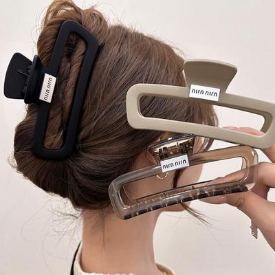 High-grade Letter Frosted Hairpin for Women with Thick Hair, Large Shark Clip Hairpin for Back of Head Bun, Headband
