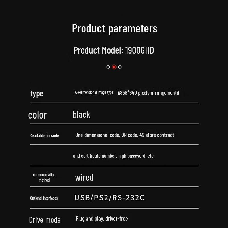 Honeywell 1900GHD Wired 2D High-Density Barcode Scanner