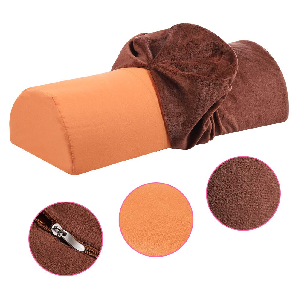 Braunes halbrundes Memory-Schaum-Kissen, ergonomisches Design für Beine und Lendenwirbelstütze, Multifunktional für Gesundheit und Wohlbefinden