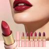6 Stück/Set Feuchtigkeitsspendender Kirschrot-Lippenstift Matt Glänzendes Finish Lippen-Tönung Bohnenpaste Farbe Stark Pigmentiert Glanz Aufhellen Lippen-Make-up für den ganzen Mund