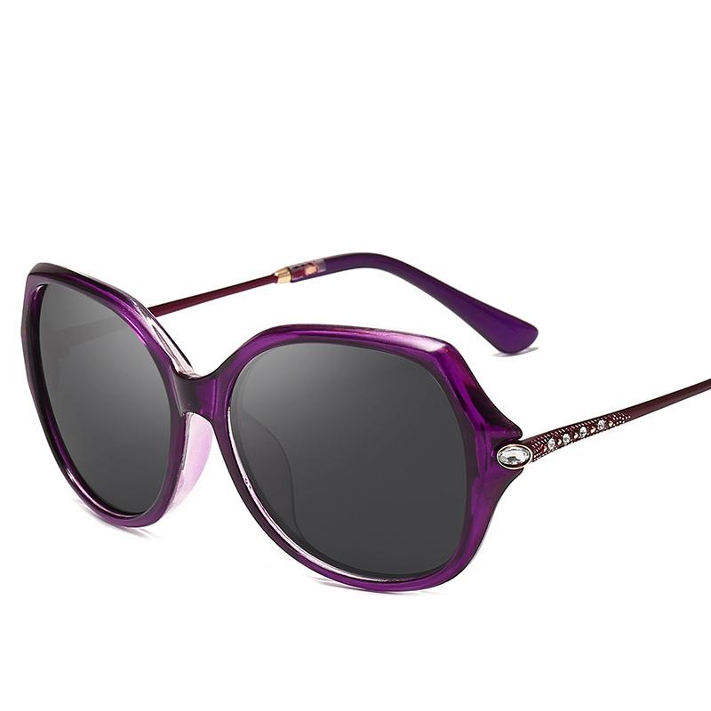 

Винтажные Ретро Очки Оверсайз Женские Модные Дизайнерские Солнцезащитные Очки Purple Frame