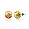 Jade Angel 925 Sterling Silver Aventurine Stud Earrings for Women - 6MM Round Bead Fashion Earrings